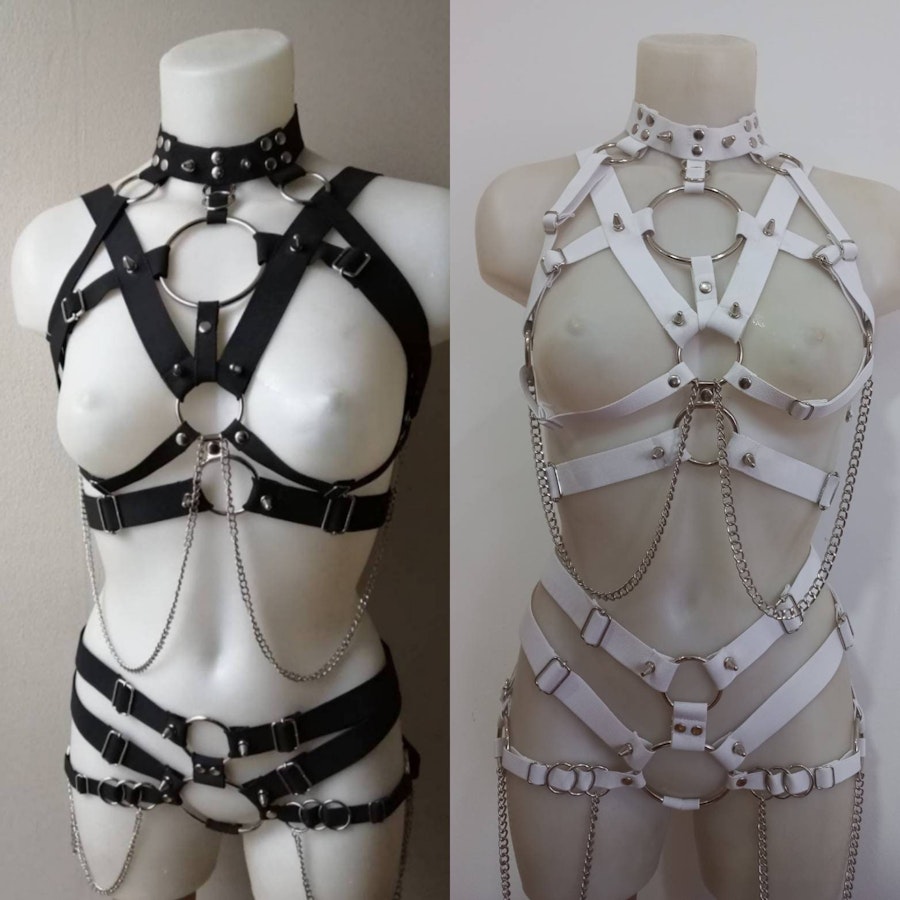 Two piece elastic harness set (extra large rings) Image # 176502