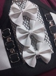 kawaii harness-two piece set lolita pastel goth  faux leather lingerie elastic harness set Thumbnail # 176273