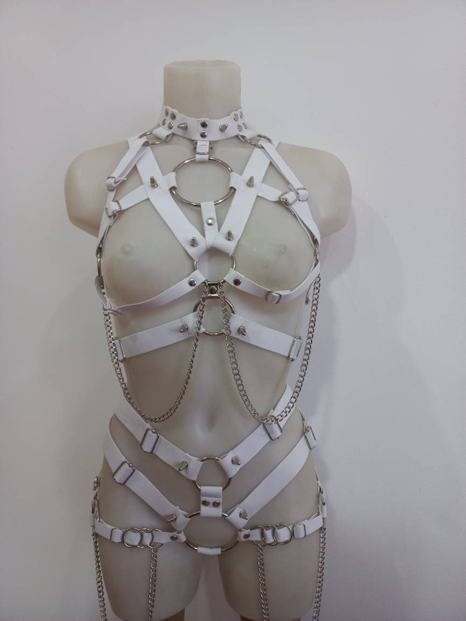Two piece elastic harness set (extra large rings) Image # 176505