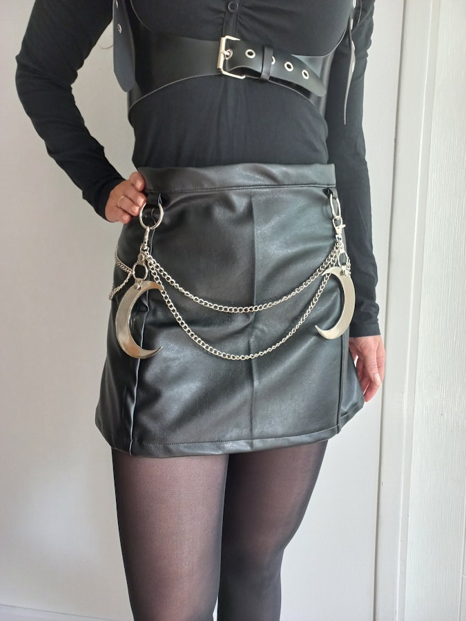 faux leather mini skirt Image # 175748