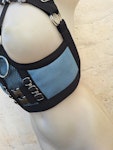 Blue faux leather under bust harness Thumbnail # 175651