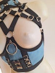 Blue faux leather under bust harness Thumbnail # 175650