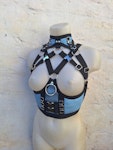 Blue faux leather under bust harness Thumbnail # 175653