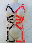 elastic harness ( neon colors) rave cyber goth set clubbing outfit elecric colors full body set pastel goth lingerie Thumbnail # 176458