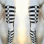 elastic leg harness garter belt leg wraps fetish leg bondage harness Thumbnail # 176264