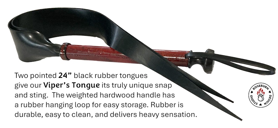 Viper's Tongue 24" rubber and hardwood whip
