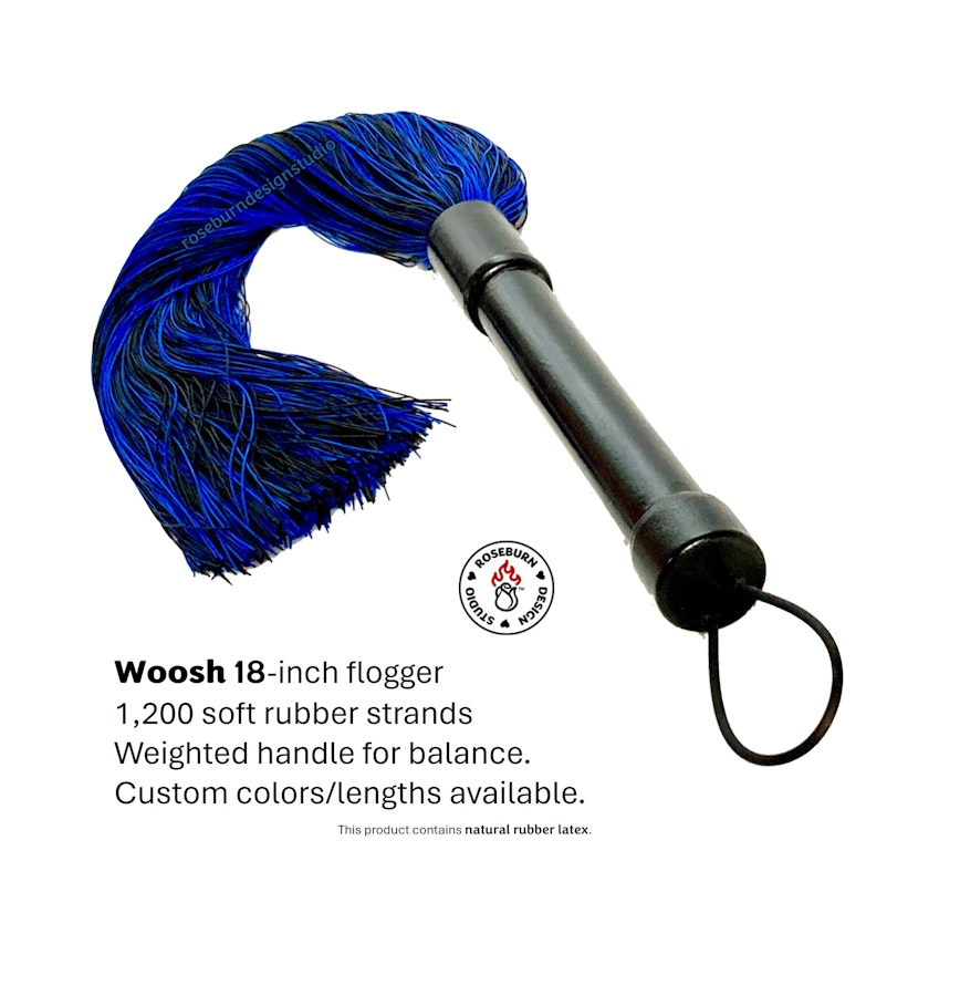 Woosh 1,200-strand soft latex rubber flogger Image # 179653