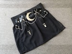 Gothic Outfit (moon) crescent moon large pedantno corset top and garter belt mini skirt gothic wiccan fashion boho festival wear Thumbnail # 176900