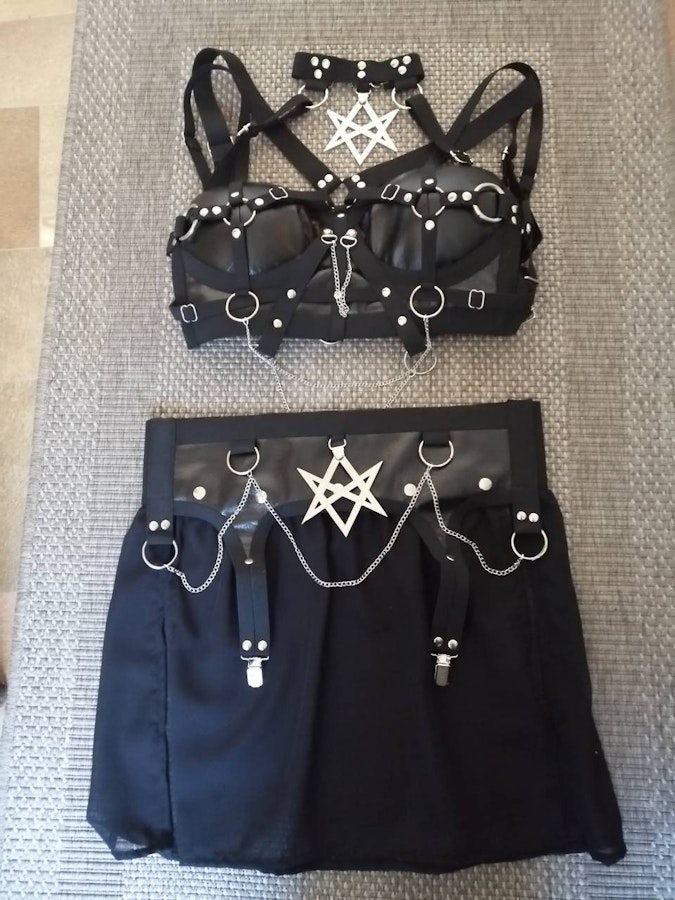 Faux leather harness top (thelema) Image # 177244