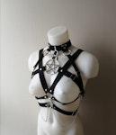Two piece pentagram elastic harness (star pointing up) Thumbnail # 176831