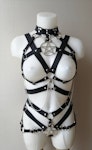 Two piece pentagram elastic harness (star pointing up) Thumbnail # 176830