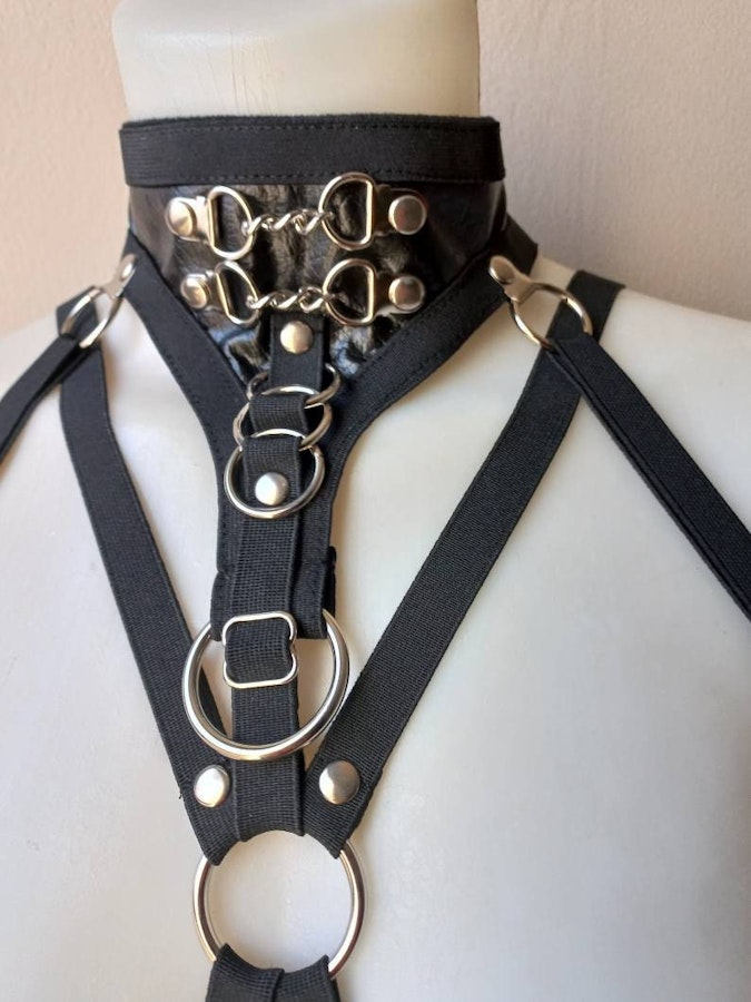Underbust vegan leather Harness Image # 176760