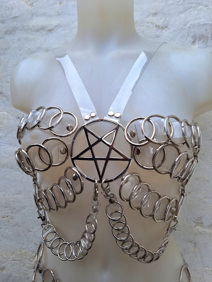 clear vynil  two piece harness Image # 177084