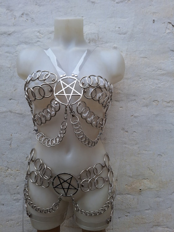 clear vynil  two piece harness photo