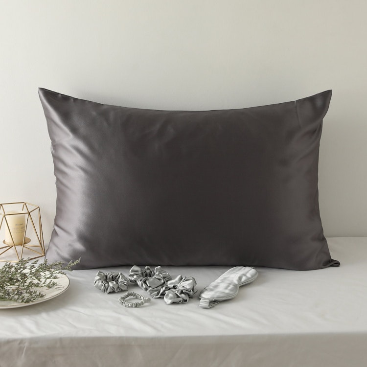 Wild Rice Luxury Pure Mulberry Silk Pillowcase | Queen & King | 32 Momme | Drape Collection photo