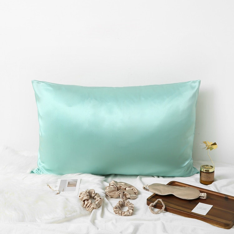Easter Egg Luxury Pure Mulberry Silk Pillowcase | Queen | 32 Momme | Drape Collection photo