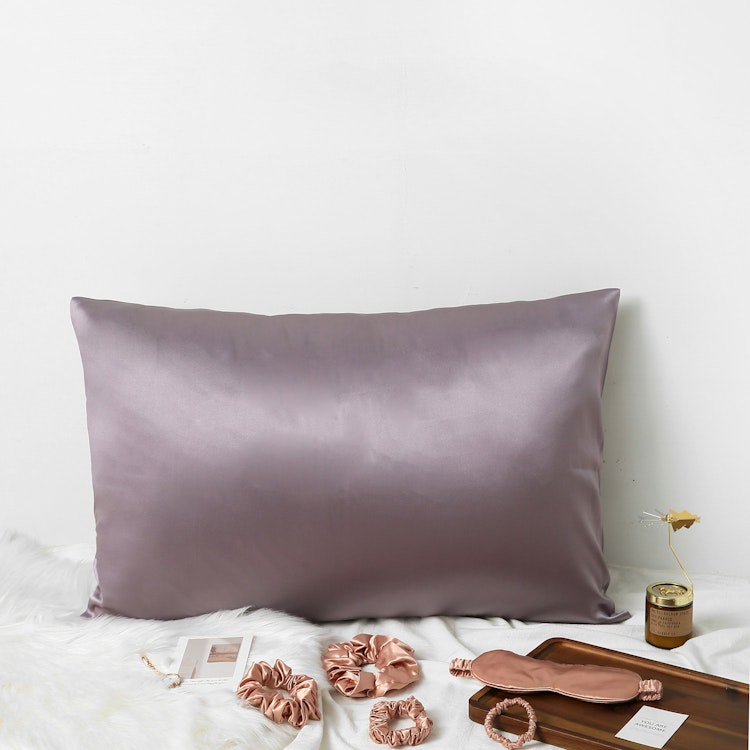 Lavender Gelato Luxury Pure Mulberry Silk Pillowcase | Queen | 32 Momme | Drape Collection photo