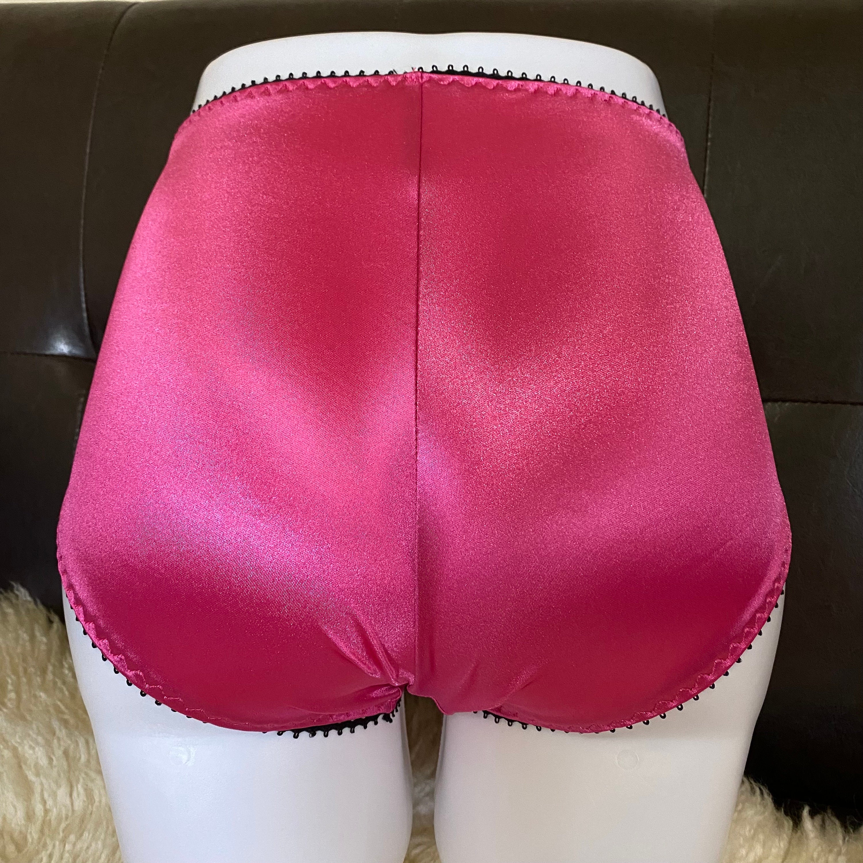 The Rose Panty ~ Glossy Satin- Vintage Style High Rise Full Granny - Sissy - Lolita - Pin Up - Made To Order Panties photo