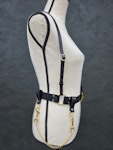 Vegan Textured Leather Belt Harness (Faux Leather) with Chain Thumbnail # 201836