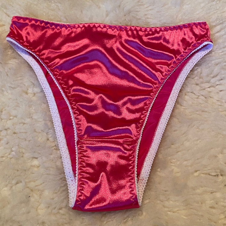 The Estelle Panty ~ Men’s Cut ~ Shiny Stretch Satin ~ Vintage Style Bikini Underwear ~ Made to Order photo