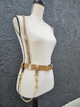 Vegan Textured Leather Belt Harness (Faux Leather) with Chain Thumbnail # 201840