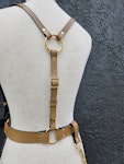 Vegan Textured Leather Belt Harness (Faux Leather) with Chain Thumbnail # 201841