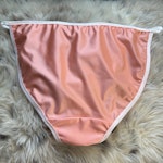 The Electra Panty ~ Sexy Vintage Style Glossy Satin String Bikini  ~ Regular Fit ~ Made To Order Thumbnail # 200660