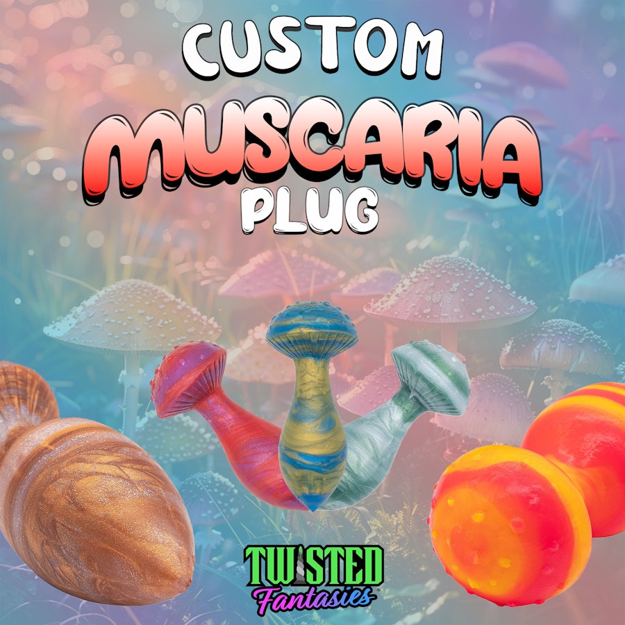 Custom Muscaria Mushroom Butt Plug