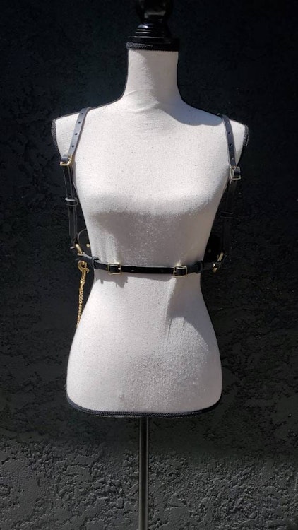 Adjustable High Waist Harness with Chain photo
