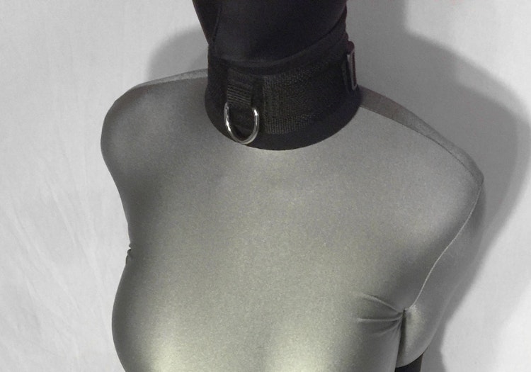 Neoprene Padded Bondage Collar with D-Ring photo