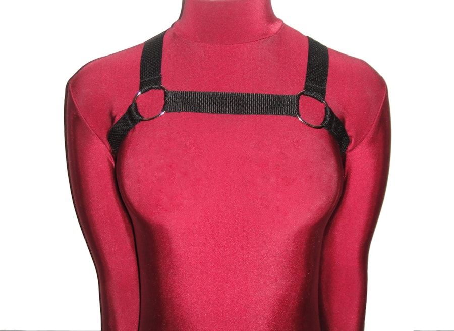 Double Ring Bondage Style Harness (Nylon Webbing)