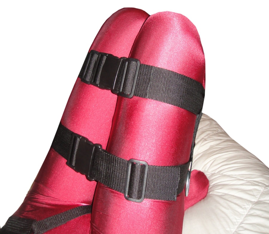 Thigh to Ankle Bondage Harness for Hogtie Ratchet Attachment (Nylon Webbing) Image # 212381