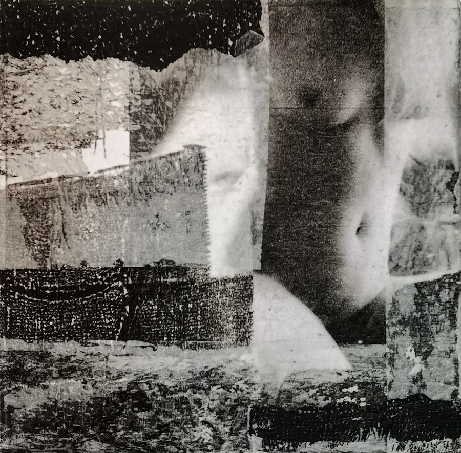 Awaiting - Original Collage Artwork - Fine Art Nude Abstract - Roseanne Jones