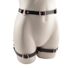 Stunning Leather Bow Booty Harness Black & Rose Gold Thumbnail # 216075