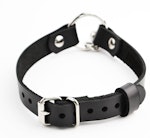 Secret Message Kitten Bell Custom Engraved Collar Handcrafted Leather with Silver O-Ring & Kitty Bell Choker Thumbnail # 216230