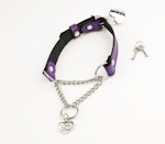 PURPLE Custom Engraved Martingale Day Collar with Steel Love Heart Pendant Thumbnail # 216319