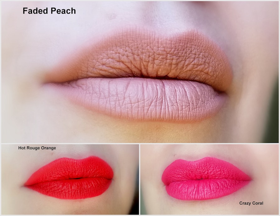 FLATTE MATTE - Red-Orange, Nude, Light Peachy Nude, Hot Pink-Coral - Matte Liquid Lipstick Image # 222665