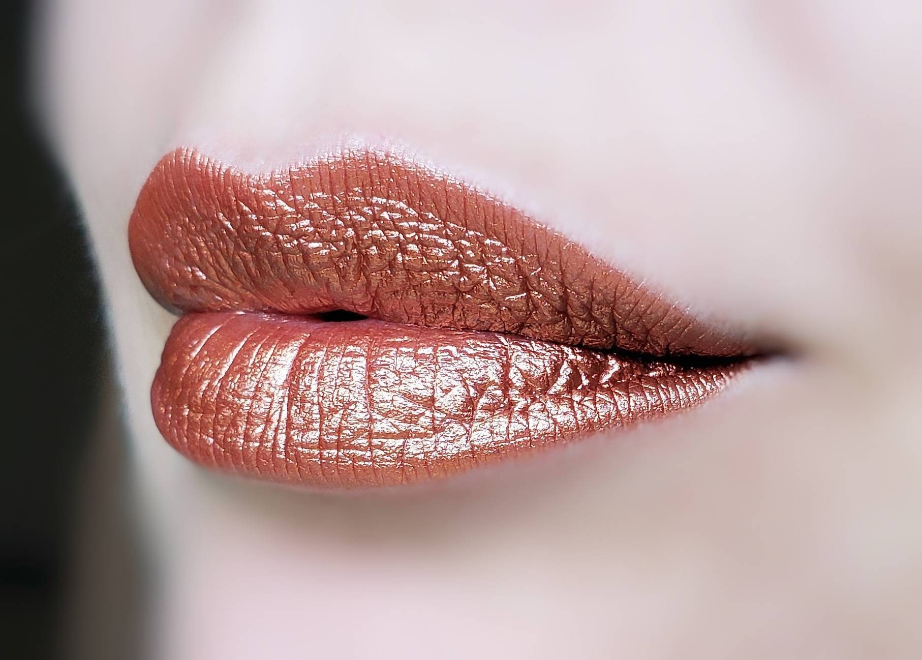 Agni - Copper Brown With Gold and Pink Lipstick Shine - Natural Gluten Free Fresh Handmade photo