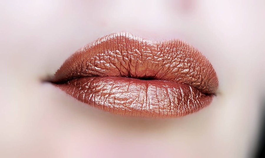 Agni - Copper Brown With Gold and Pink Lipstick Shine - Natural Gluten Free Fresh Handmade Image # 222510