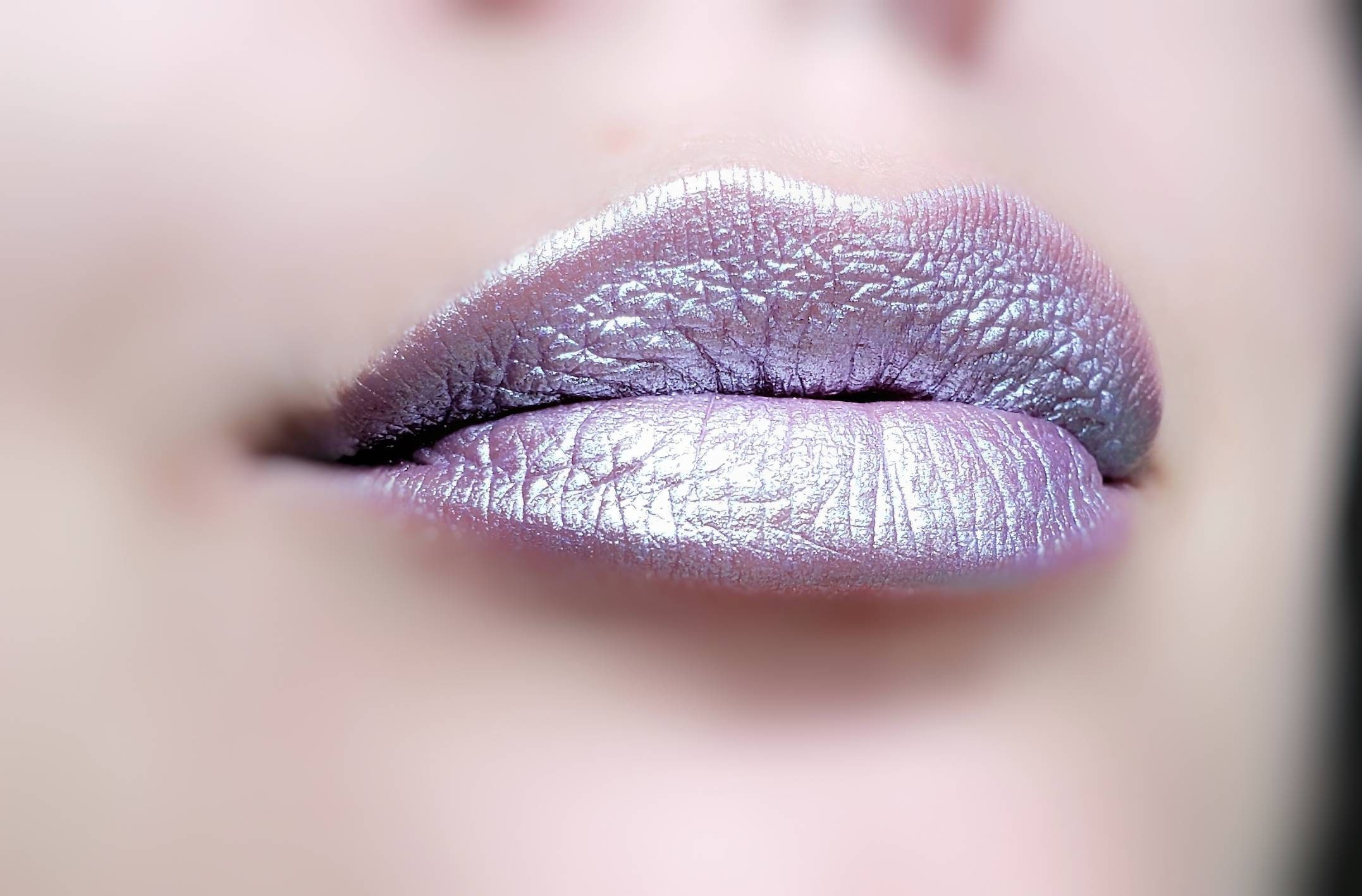 Violet Mirage -  Light/Pale Frosty / Frosted Shimmer Violet Creamy Lipstick - Natural Gluten Free Fresh Handmade photo