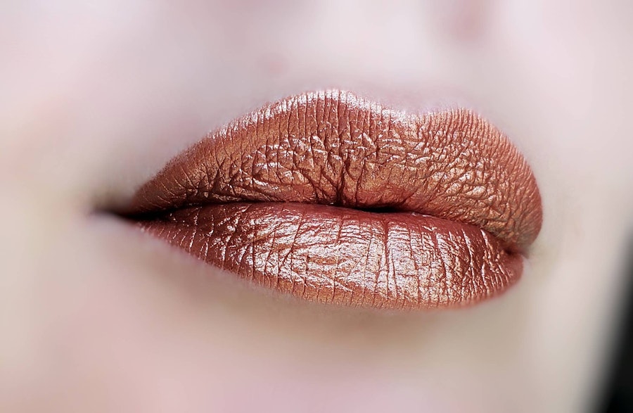 Agni - Copper Brown With Gold and Pink Lipstick Shine - Natural Gluten Free Fresh Handmade