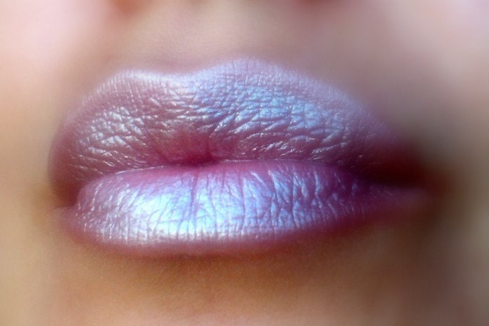 LusterPop - Light Beige/Silver White/Grey Shimmer Creamy Lipstick - Natural - Gluten Free - Fresh - Handmade photo