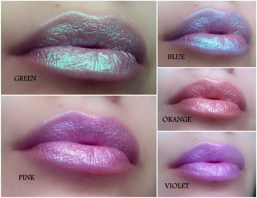 FROSTALINE - Blue, Pink, Violet, Green, Orange Pearlescent Shimmery Lipstick - Natural - Gluten Free - Fresh - Handmade Image # 222597