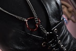 Half And Half Gunmetal + Red/black Heart Ring Slip Chain / Fashion Version Thumbnail # 224224