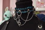 Deluxe Blue Chain Snake Choker Thumbnail # 223835