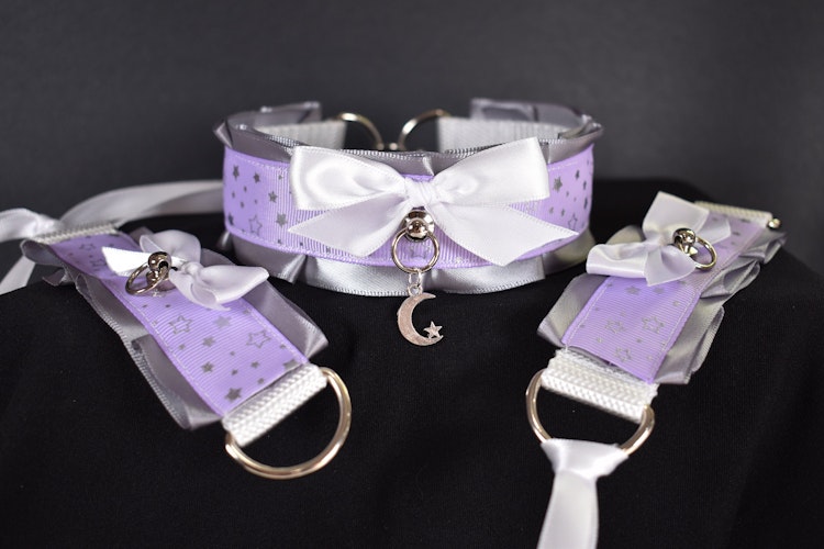 Purple Moon Set / Choker + Cuffs photo
