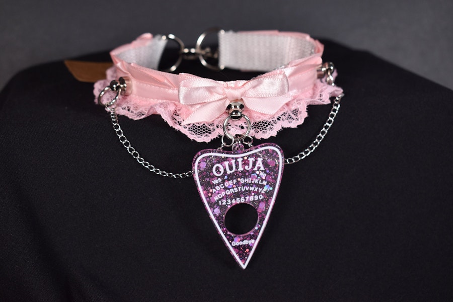 Pink Ouija Lace Choker Image # 224700