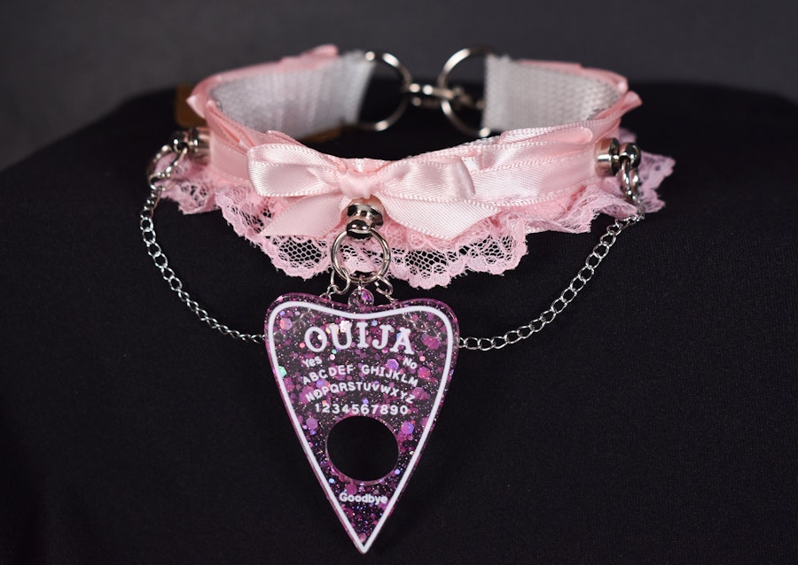 Pink Ouija Lace Choker Image # 224702