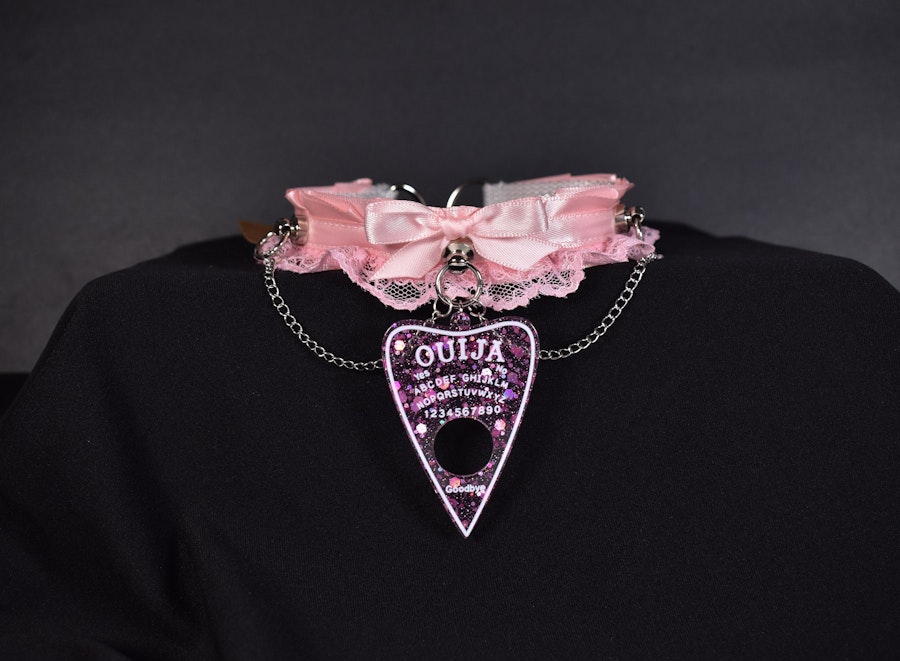 Pink Ouija Lace Choker Image # 224701