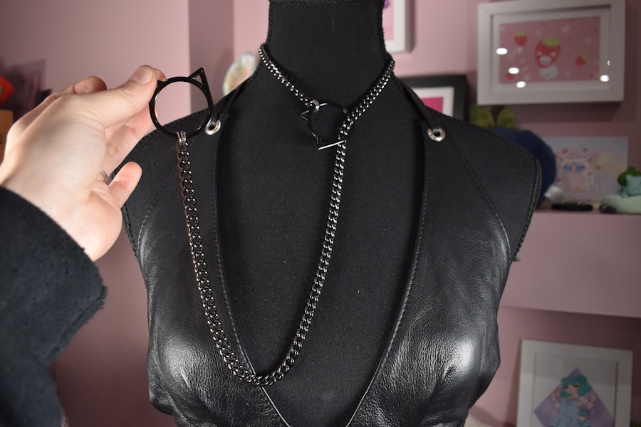 Gunmetal + Black Kitty Ring Slip Chain / Fashion Version Image # 224505